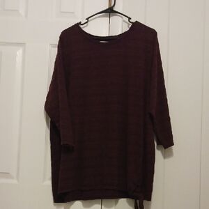Sonoma Women's Burgandy Long Sleeve Top
